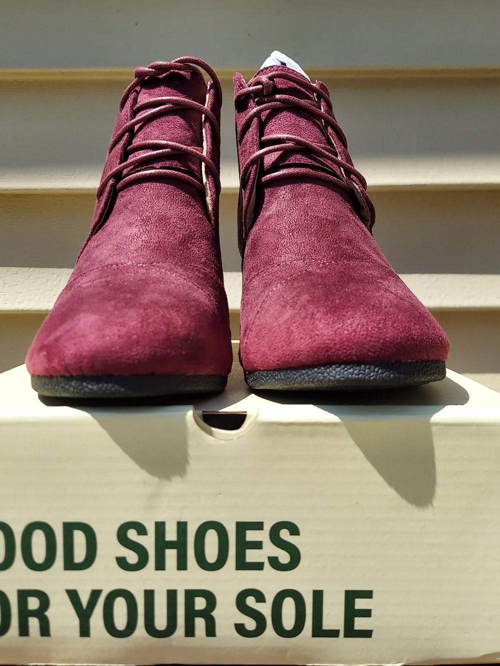 J. Adams Roxy Burgundy Suede Platform Wedges Womens Size 7 NWT Office Minimalist